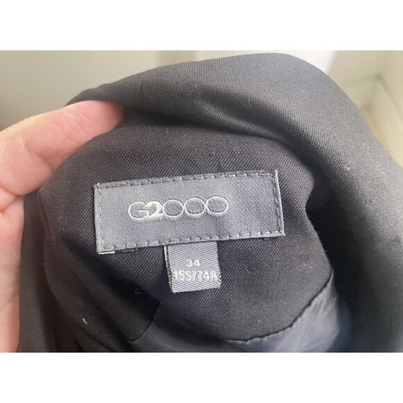 G2000 Women's Blazer Black Solid Wool Blend Long Sleeve Size 34 (US Size 4) - Picture 7 of 8